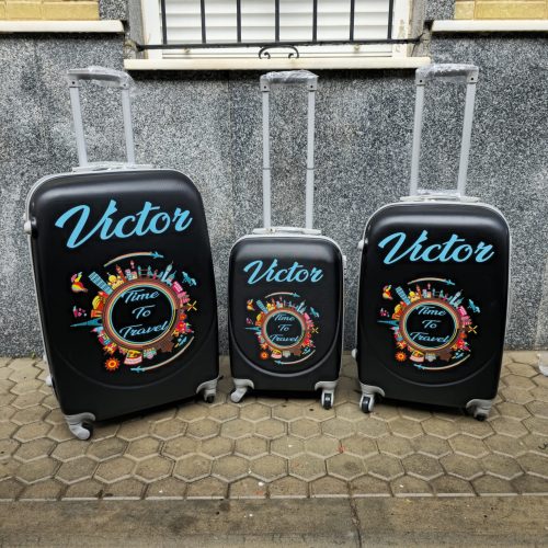 Set de maleta grande, mediana y maleta de cabina personalizadas