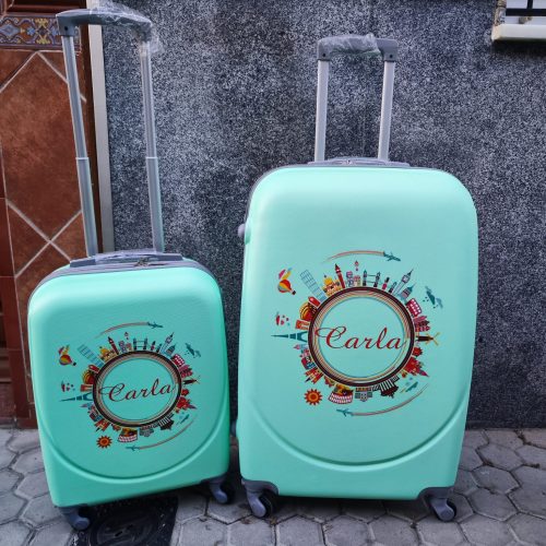 Set de maleta grande y maleta de cabina personalizadas